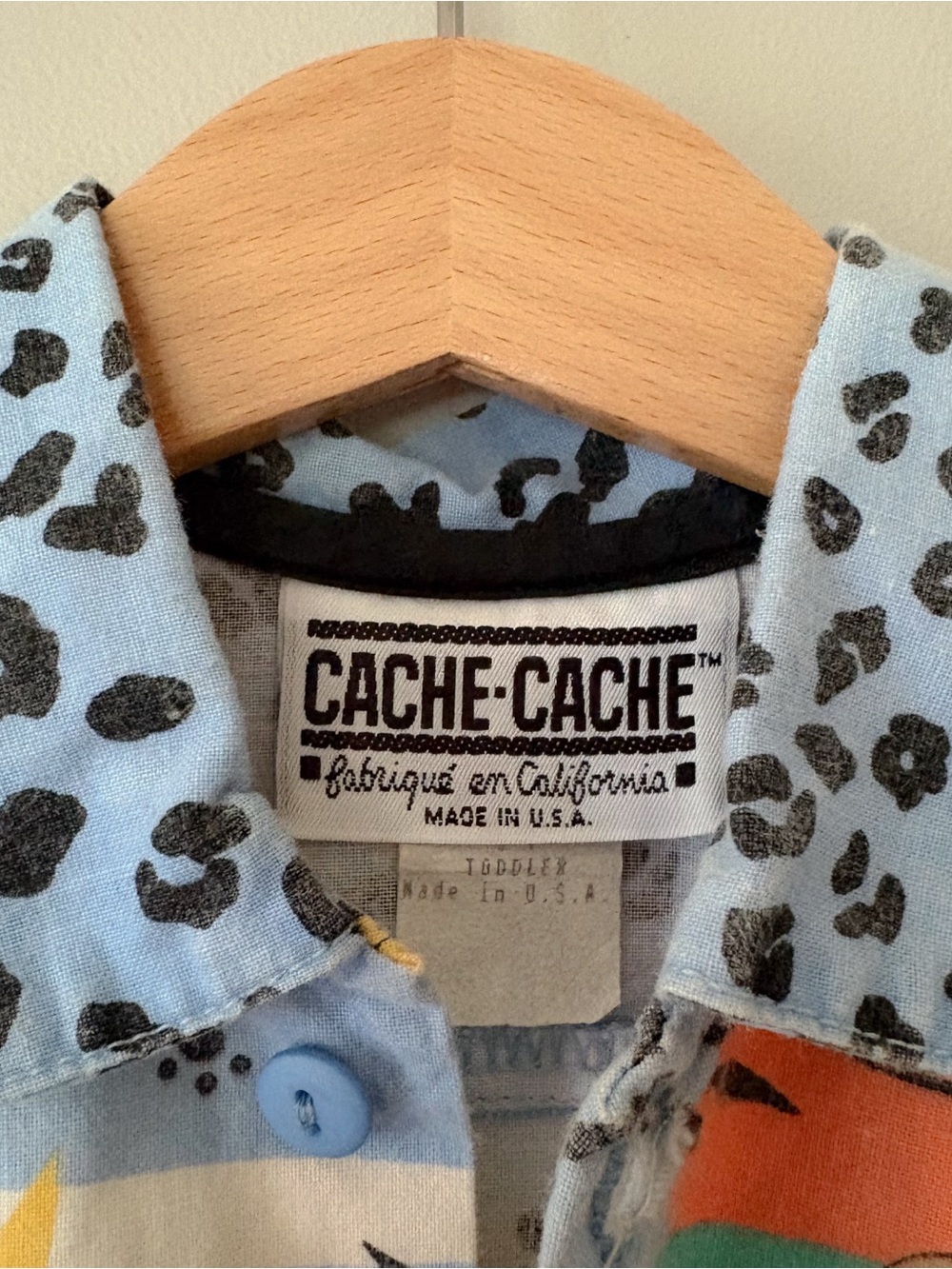 VTG Cache Multicolor Kids Short Sleeve Button-Down Shirt - Picture 3 of 4